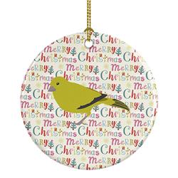 2.8 x 2.8 in. Unisex London Canary Christmas Ceramic Ornament