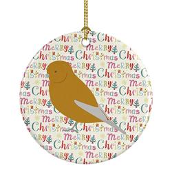2.8 x 2.8 in. Unisex Norwich Canary Christmas Ceramic Ornament