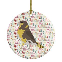 2.8 x 2.8 in. Unisex Spanish Canary Christmas Ceramic Ornament