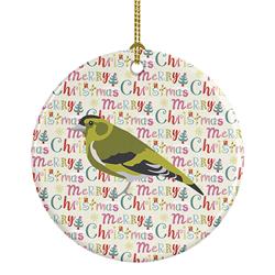 2.8 x 2.8 in. Unisex Siskin Christmas Ceramic Ornament