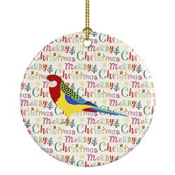 2.8 x 2.8 in. Unisex Rosella Christmas Ceramic Ornament