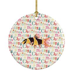 2.8 x 2.8 in. Unisex Clown Loach Fish Christmas Ceramic Ornament