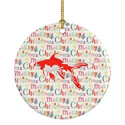 2.8 x 2.8 in. Unisex Comet Goldfish Christmas Ceramic Ornament