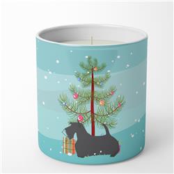 3.75 x 3.25 in. Unisex Scottish Terrier Merry Christmas Tree 10 oz Decorative Soy Candle