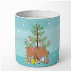 BB9185CDL 3.75 x 3.25 in. Unisex Bactrian Camel Christmas 10 oz Decorative Soy Candle, Teal