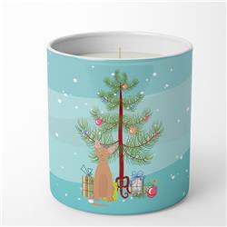 3.75 x 3.25 in. Unisex Devon Rex No.1 Cat Merry Christmas 10 oz Decorative Soy Candle