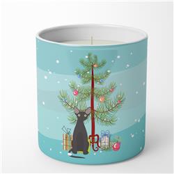 3.75 x 3.25 in. Unisex Devon Rex No.3 Cat Merry Christmas 10 oz Decorative Soy Candle