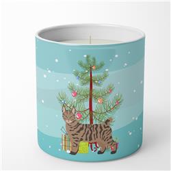 3.75 x 3.25 in. Unisex Pixie Bob No.1 Cat Merry Christmas 10 oz Decorative Soy Candle