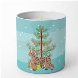 3.75 x 3.25 in. Unisex Pixie Bob No.2 Cat Merry Christmas 10 oz Decorative Soy Candle
