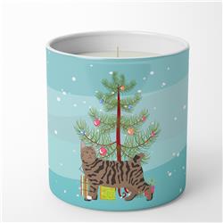 3.75 x 3.25 in. Unisex Pixie Bob No.3 Cat Merry Christmas 10 oz Decorative Soy Candle