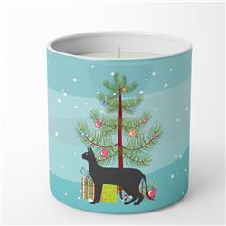 3.75 x 3.25 in. Unisex Black Cornish Rex Cat Merry Christmas 10 oz Decorative Soy Candle