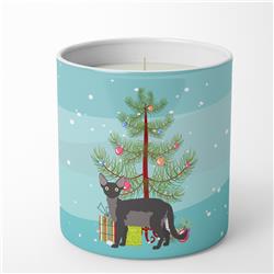 CK4601CDL 3.75 x 3.25 in. Unisex Devon Rex Cat Merry Christmas 10 oz Decorative Soy Candle