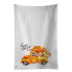 Picture of Carolines Treasures CK2625WTKT 28 x 19 in. Unisex Fall Harvest Alaskan Malamute White Dish Towels Kitchen Towel - Set of 2