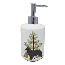 7 x 3.5 in. Unisex Newfoundland Merry Christmas Tree Ceramic Soap Dispenser