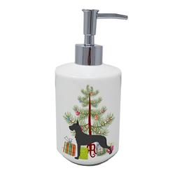 7 x 3.5 in. Unisex Great Dane Merry Christmas Tree Ceramic Soap Dispenser