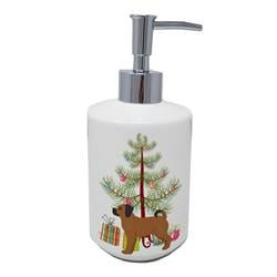 7 x 3.5 in. Unisex Puggle Christmas Tree Ceramic Soap Dispenser