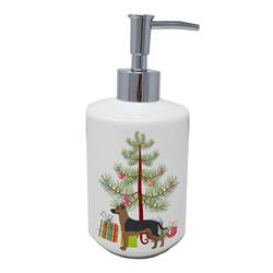 7 x 3.5 in. Unisex Shepherd Pit Mix No.1 Christmas Tree Ceramic Soap Dispenser