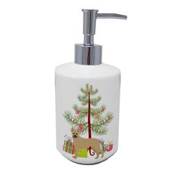 7 x 3.5 in. Unisex Shepherd Pit Mix No.2 Christmas Tree Ceramic Soap Dispenser