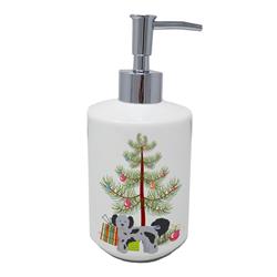 7 x 3.5 in. Unisex Shih Poo Christmas Tree Ceramic Soap Dispenser