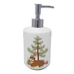7 x 3.5 in. Unisex Shorkie No.2 Christmas Tree Ceramic Soap Dispenser
