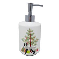 7 x 3.5 in. Unisex Texas Heeler Christmas Tree Ceramic Soap Dispenser