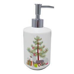 BB2961SOAP 7 x 3.5 in. Unisex Chinese Crested Merry Christmas Tree Ceramic Soap Dispenser