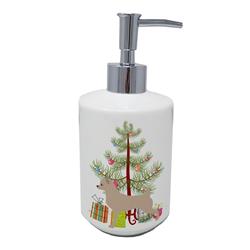 7 x 3.5 in. Unisex Chihuahua Merry Christmas Tree Ceramic Soap Dispenser