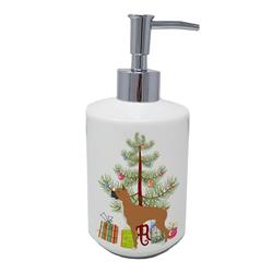 7 x 3.5 in. Unisex Boxer Merry Christmas Tree Ceramic Soap Dispenser
