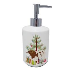 7 x 3.5 in. Unisex Jacob Sheep Christmas Ceramic Soap Dispenser, Teal