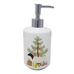 7 x 3.5 in. Unisex Dorper Sheep Christmas Ceramic Soap Dispenser, Teal