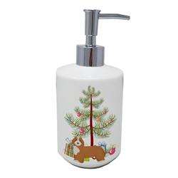 7 x 3.5 in. Unisex Doxiepoo No.2 Christmas Tree Ceramic Soap Dispenser
