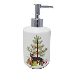 7 x 3.5 in. Unisex German Sheprador No.2 Christmas Tree Ceramic Soap Dispenser