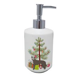 7 x 3.5 in. Unisex Lurcher No.1 Christmas Tree Ceramic Soap Dispenser