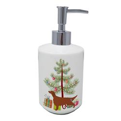 7 x 3.5 in. Unisex Irish Setter Merry Christmas Tree Ceramic Soap Dispenser