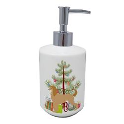 7 x 3.5 in. Unisex Afghan Hound Merry Christmas Tree Ceramic Soap Dispenser