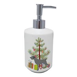 7 x 3.5 in. Unisex German Wirehaired Pointer Merry Christmas Tree Ceramic Soap Dispenser