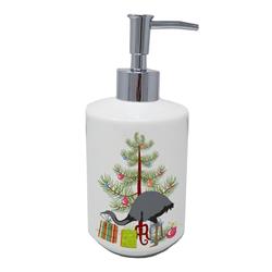 7 x 3.5 in. Unisex Rhea Christmas Ceramic Soap Dispenser, Teal