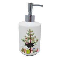7 x 3.5 in. Unisex Common Ostrich Christmas Ceramic Soap Dispenser, Teal