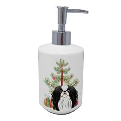 7 x 3.5 in. Unisex Christmas Tree & Japanese Chin Ceramic Soap Dispenser