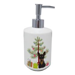 7 x 3.5 in. Unisex Christmas Tree & Min Pin Ceramic Soap Dispenser