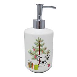7 x 3.5 in. Unisex Christmas Tree & Dalmatian Ceramic Soap Dispenser