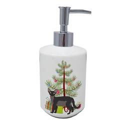 7 x 3.5 in. Unisex Devon Rex Cat Merry Christmas Ceramic Soap Dispenser