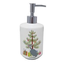 7 x 3.5 in. Unisex Peterbald Cat Merry Christmas Ceramic Soap Dispenser