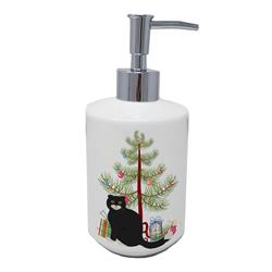 7 x 3.5 in. Unisex Foldex Exotic Fold No.2 Cat Merry Christmas Ceramic Soap Dispenser