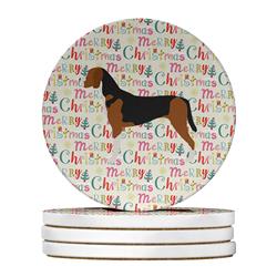 4 x 4 in. Unisex Hamiltonstovare Merry Christmas Large Sandstone Coasters, Multi Color - Pack of 4