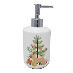 7 x 3.5 in. Unisex Shar Pei Christmas Tree Ceramic Soap Dispenser