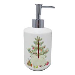 7 x 3.5 in. Unisex Spitz Christmas Tree Ceramic Soap Dispenser