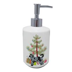 7 x 3.5 in. Unisex Aussiedoodle No.2 Christmas Tree Ceramic Soap Dispenser