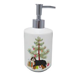 7 x 3.5 in. Unisex Bernedoodle Christmas Tree Ceramic Soap Dispenser