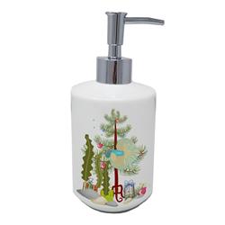 7 x 3.5 in. Unisex Elephant Ear Betta Merry Christmas Ceramic Soap Dispenser